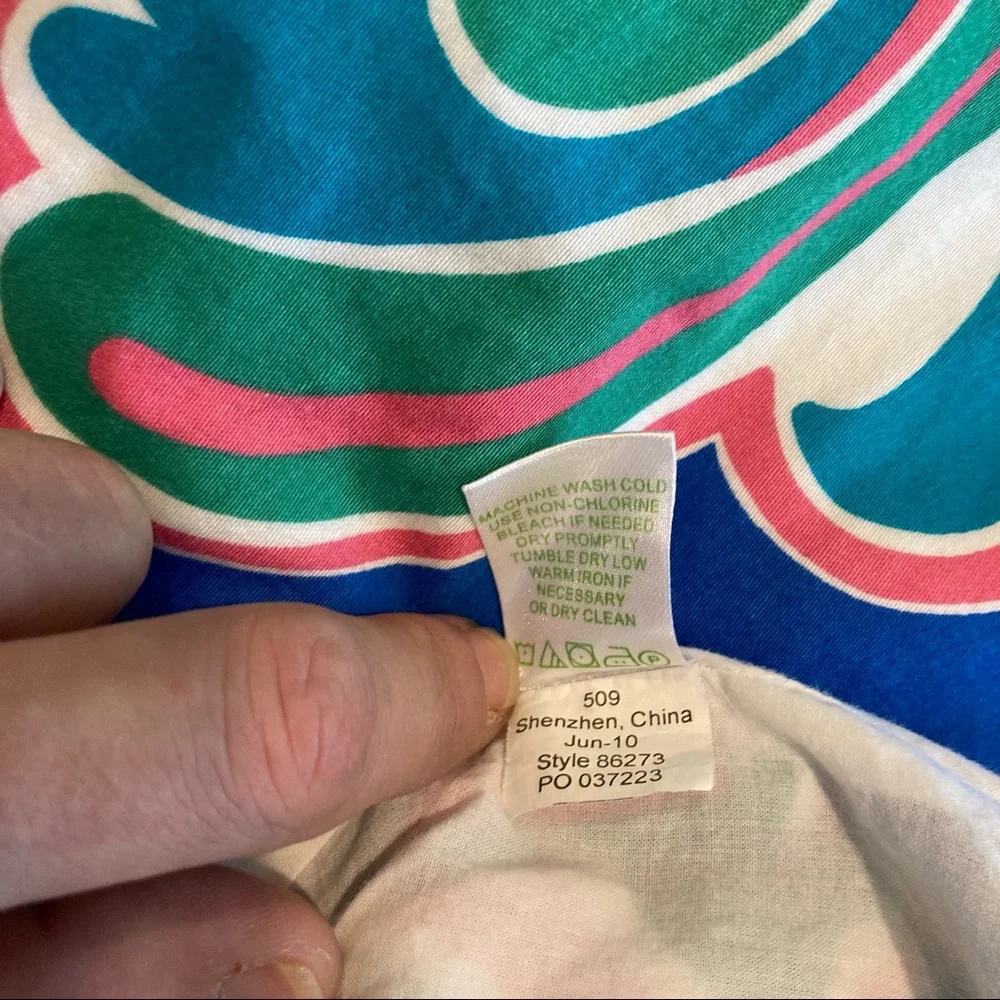 &Lilly Pulitzer Stephanie Shift Style#86273 Novelty Big Bang print Brewster Blue - Picture 16 of 16